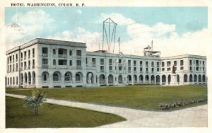 Vintage Postcard 1923 Hotel Building Washington Colon R. P. Republic Panama