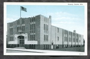 dc880 - OCONTO Wis 1920s Armory Postcard