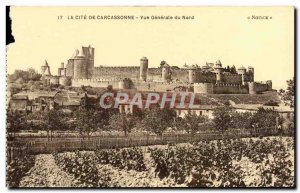 Old Postcard La Cite Carcassonne Vue Generale Du Nord