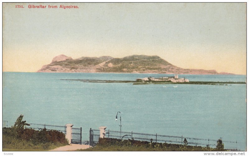 GIBRALTAR From Algeciras, 1900-1910s