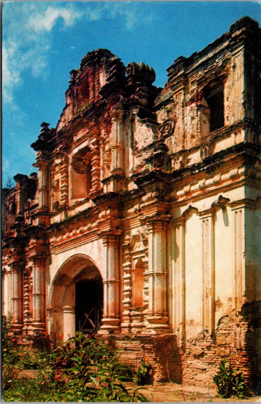 Antigua Guatemala San Jose Church Postcard unused 1960s