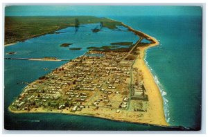 1960 Aerial View Singer Island Palm Beach Shores Riviera Beach Florida Postcard