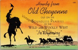 Howdy from Old Cheyenne in Wyoming Postcard PC226