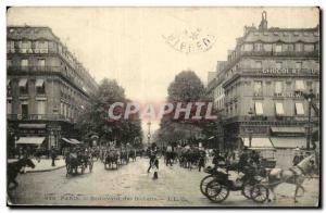 Paris Boulevard Italians -Carte Old Post