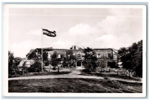 c1930s German Youth Hostel DJH Mainspitze Gustavburg Germany RPPC Photo Postcard