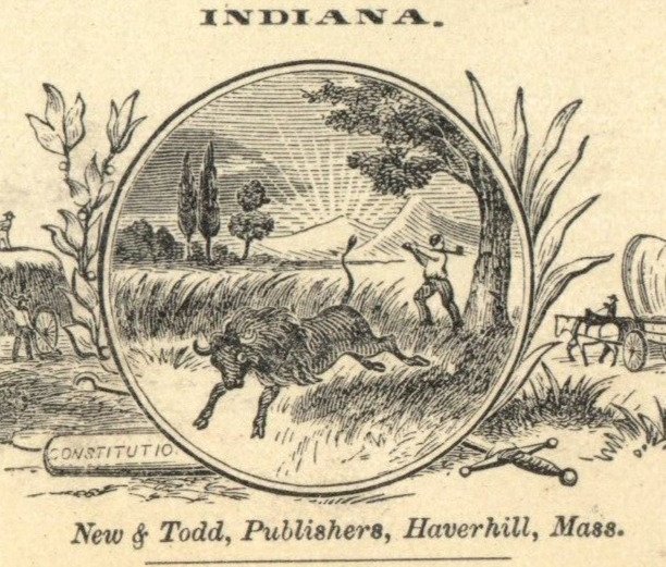 1880s New & Todd Indiana State Seal P112