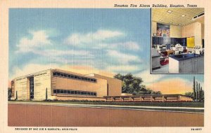 Houston Texas Fire Alarm Building Vintage Postcard AA10932