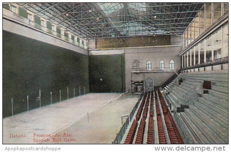 Cuba Habana Jai Alai Fronton Interior