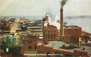 C-1910 Wholesale District Sioux City Iowa Simplicity Postcard 20-2961