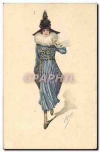 Old Postcard Fantasy Illustrator Woman