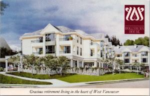 West Vancouver BC Hollyburn House Retirement Home AD Advert Postcard E36