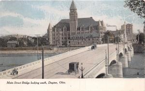 DAYTON OHIO MAIN STREET BRIDGE LOOKING SOUTH POSTCARD 1900s