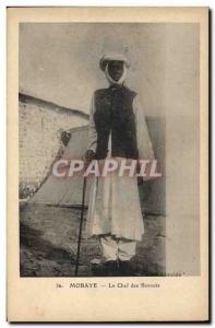 Old Postcard Negro Black Man Mobaye The head of Bornois