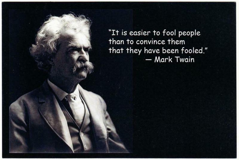 Mark Twain Easier to Fool People Quote Modern Postcard
