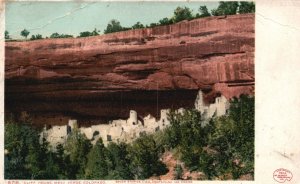 Vintage Postcard 1900's Cliff House Mesa Verde Colorado CO Seven Stories High