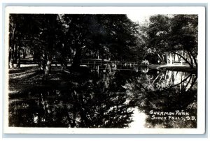 Sioux Falls South Dakota SD RPPC Photo Postcard Sherman Park c1910 Unposted