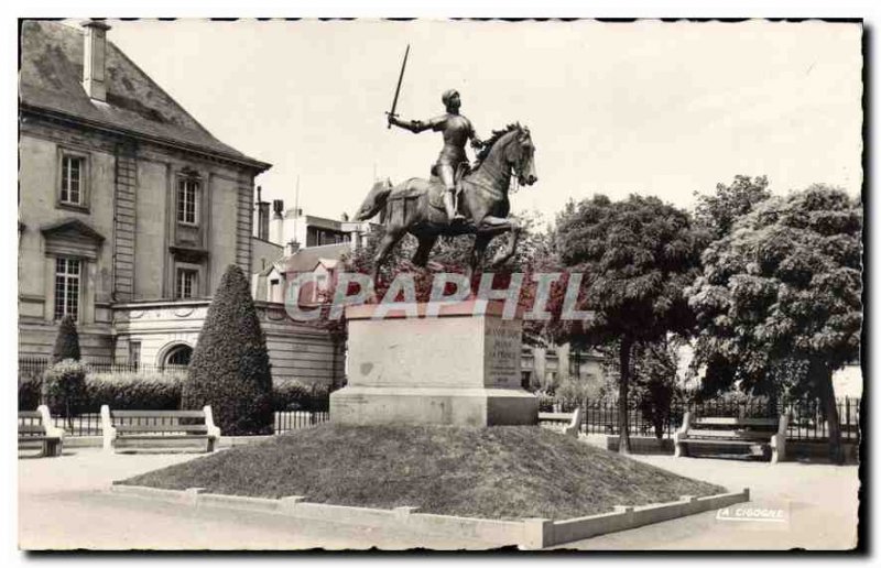 Old Postcard Reims Marne Joan of Arc statue