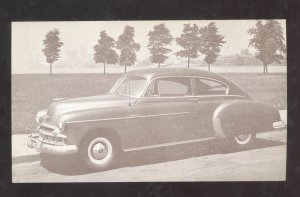 1949 CHEVROLET FLEETLINE '49 CHEVY VINTAGE CAR DEALER ADVERTISING POSTCARD