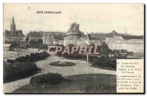 Old Postcard Emerald Coast Saint Malo Le Chateau