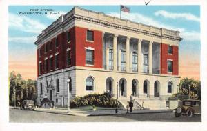 Washington North Carolina birds eye view Post Office antique pc Y14962