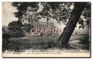 Old Postcard View of Paris & # 39ensemble Notre Dame taken at the foot of & #...