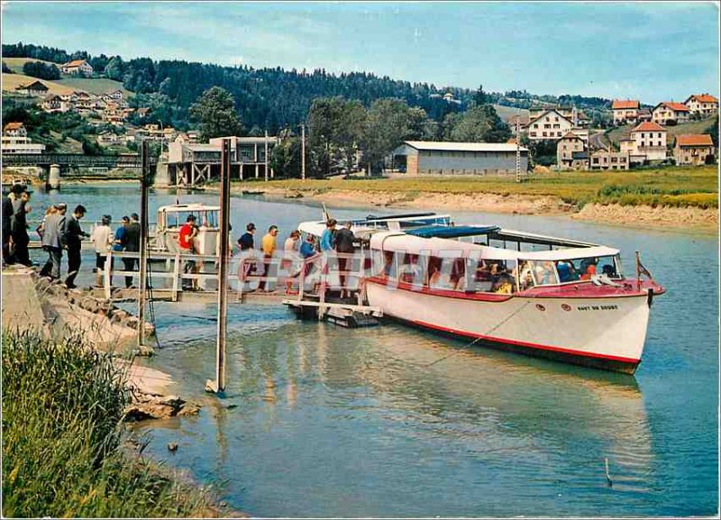 Postcard Modern Boat Saut Du Doubs