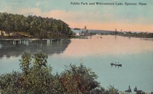 SPENCER, Massachusetts, PU-1912; Public Park And Whittemore Lake