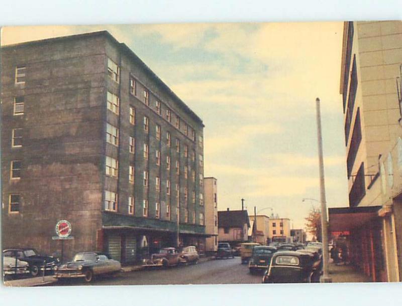 Unused 1940's OLD CARS AT WESTWARD HOTEL Anchorage Alaska AK B0660