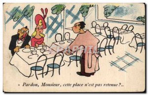 Old Postcard Illustrator Humor sorry sir that place n & # 39est not retained?