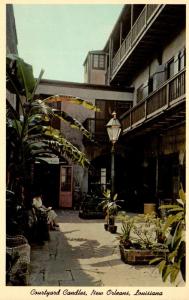 Louisiana New Orleans Courtyard Candles 624 Royal Street