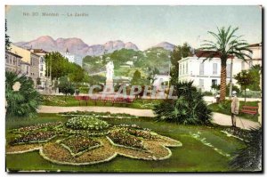 Old Postcard Menton Garden