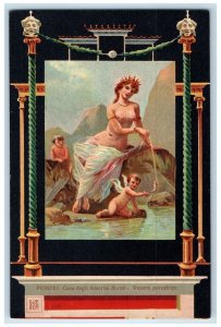 Pompei Italy, Casa Degli Amorini Dorati Venere Pescatrice Nude Woman Postcard