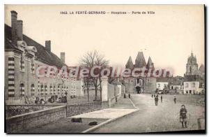 Old Postcard La Ferte Bernard Hospices Gate City