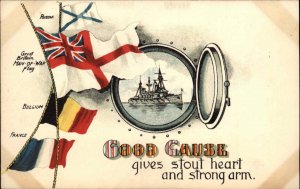 WWI Flags of the Allies No. 10 Allied Flags SHIP PORTHOLE