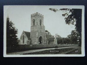 Suffolk Ipswich STUTTON St Peter's Church - Old RP Postcard