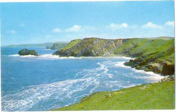 The Coast Line from Island Tintagel, Cornwall, England, UK   Chrome