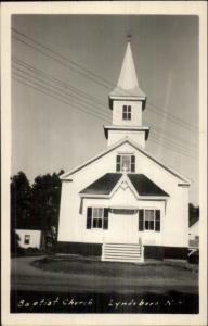 Lyndeboro NH Baptist Church Real Photo Postcard