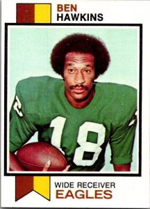 1973 Topps Football Card Ben Hawkins Philadelphia Eagles sk2426