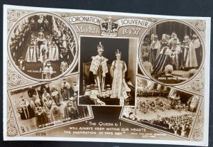 Mint England Souvenir Picture Postcard HM King George VI Coronation May 12 1937