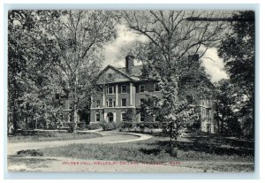 1916 Wilder Hall, Wellesley College, Wellesley Massachusetts MA Posted Postcard 