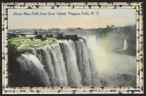 Horseshoe Falls From Goat Island Niagara Falls New York Unused c1910s