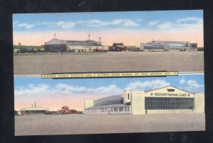 MERIDIAN MISSISSIPPI MUNICIPAL AIRPORT NATIONAL GUARD VINTAGE POSTCARD