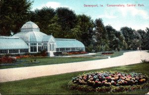 Iowa Davenport Central Park Conservatory 1910