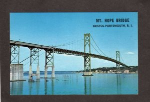 RI Mt Hope Bridge Bristol Portsmouth Rhode Island Postcard