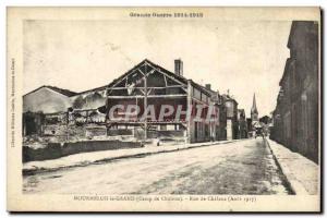 Old Postcard Army Mourmelon le Grand Rue Chalons August 1917