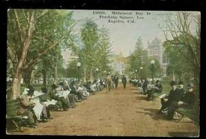 CA, Los Angeles, California, Pershing Square Benches