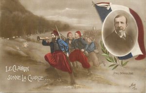 Berber military volunteers Zouaves trumpeteer uniform le clairon charge