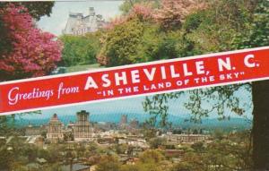 North Carolina Greetings From Asheville 1965