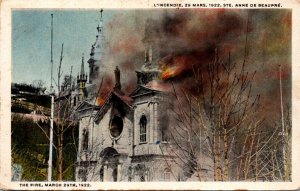 Canada Ste Anne De Beaupre The Fire 29 March 1922 Curteich