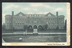 NEW LEXINGTON OHIO INFIRMARY HOSPITAL BUILDING 1907 VINTAGE POSTCARD